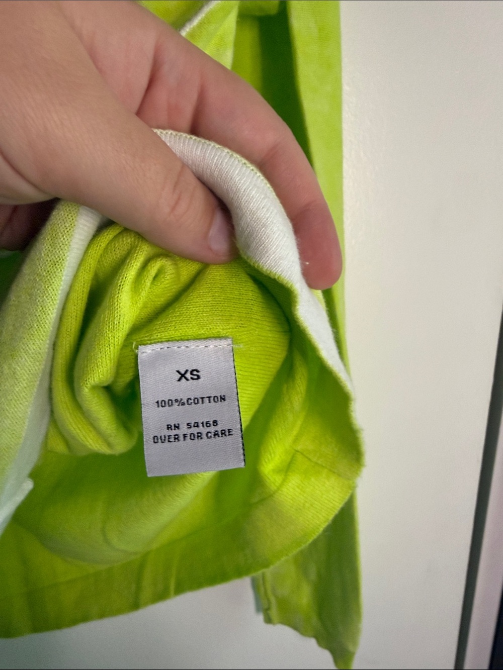 Elliott Lauren Neon Lime V-Neck Sweater with White Trim - Picture 3 of 6